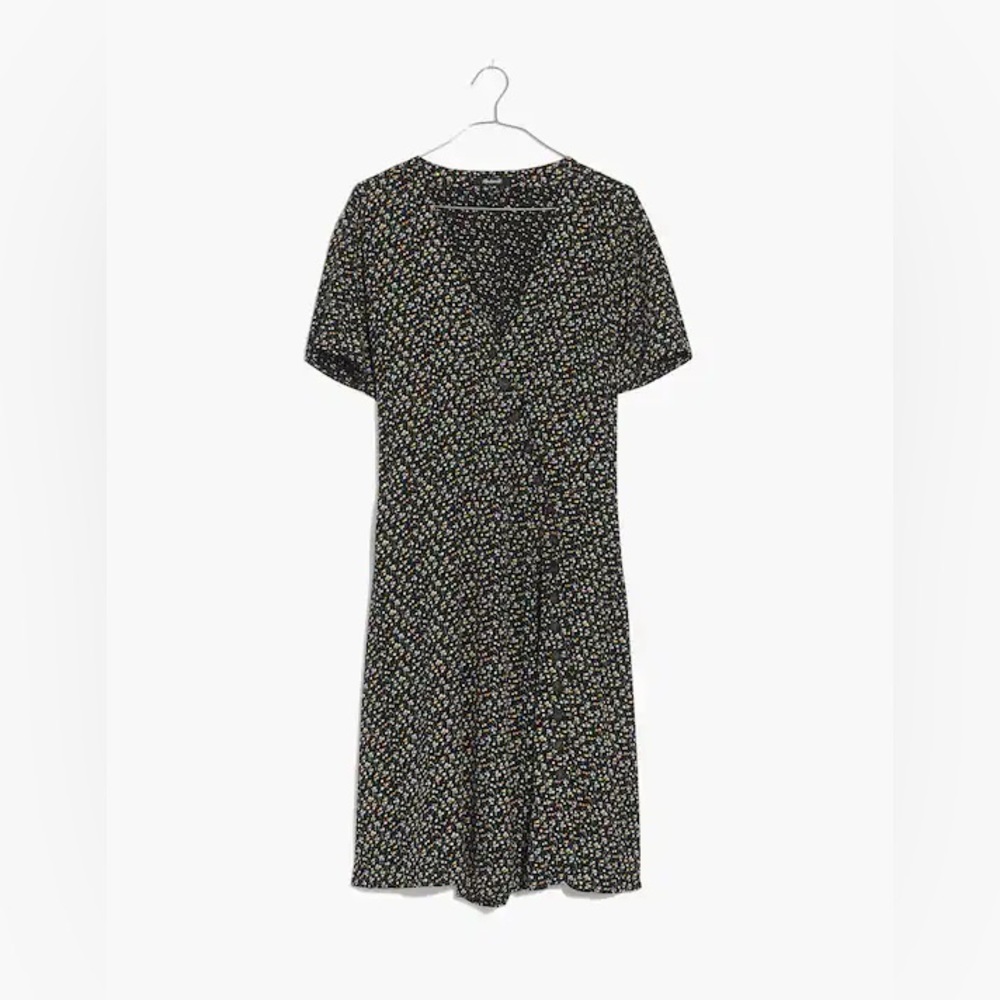 Madewell Black Floral Mini Dress - Picture 4 of 5